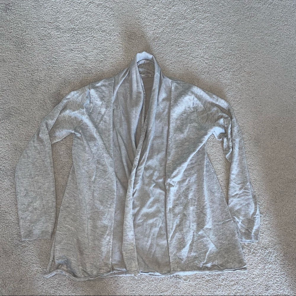 Zara Heathered Light Grey Open Cardigan